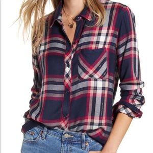 Rails Pink Fuschia Plaid Hunter Top